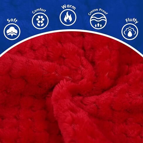Fuzzy Pineapple Grid Dog Sweater - Ultra Soft & Warm Winter Pet Apparel, Fluffy Textured Knit for Small, Medium Dogs and Cats, Cozy Pullover Dog Coat for Cold Weather.Red L in Kuwait