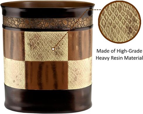 Decorative Trash Can for Bathroom, Office & Bedroom - 2.1 Gallons Stylish & Small Trash Can for Dorms, Desktop & Restroom - Chic Waste Basket for Compact Spaces, Zambia in Kuwait