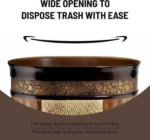 Decorative Trash Can for Bathroom, Office & Bedroom - 2.1 Gallons Stylish & Small Trash Can for Dorms, Desktop & Restroom - Chic Waste Basket for Compact Spaces, Zambia in Kuwait