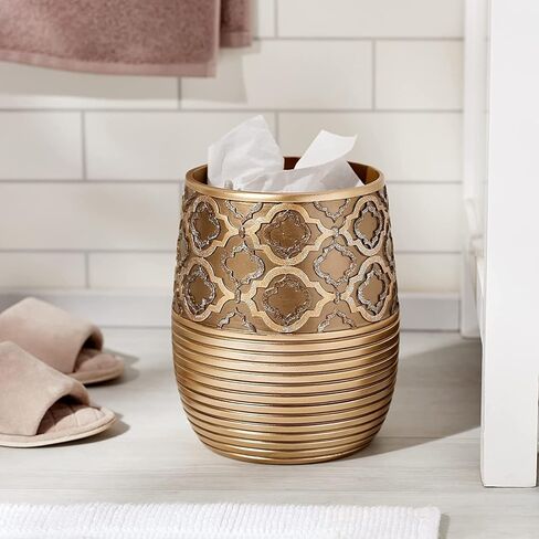 Decorative Trash Can for Bathroom, Office & Bedroom - 2.1 Gallons Stylish & Small Trash Can for Dorms, Desktop & Restroom - Chic Waste Basket for Compact Spaces, Zambia in Kuwait
