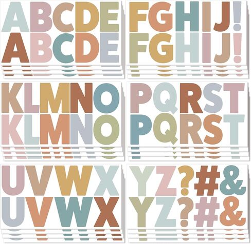 48 Sheets Bulletin Board Stickers - 2.5 Inch Large Vinyl Letter Alphabet Stickers - Self Adhesive ABC Letters for Poster Board, Mailbox, Crafts, Classroom, Window, Door Decorations (Colorful) in Saudi Arabia