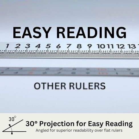 3 Pack 6 Inch 30° Precision Metal Ruler, High-Grade Laser-Engraved Aluminum Ruler for School, Office, Architects, Draftsman, and Engineers, 3-Colors Silver, Bronze and Emerald Green (Patent Pending) in Saudi Arabia