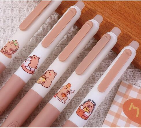 5 Pcs Erasable Gel Pens Erasable Retractable Pens Cute Pens Cartoon Shark Pens 0.5mm Blue Ink Pen Office School Pens Women Girls Boys Pens (Blue Ink-Shark) in Saudi Arabia