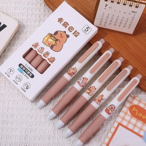 5 Pcs Erasable Gel Pens Erasable Retractable Pens Cute Pens Cartoon Shark Pens 0.5mm Blue Ink Pen Office School Pens Women Girls Boys Pens (Blue Ink-Shark) in Saudi Arabia