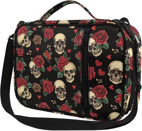 Rose Skull Bible Cover Case for Women Men Church Study Book Carrying Bag Bible Protective Case with Handle, Zipper Pocket, Shoulder Strap in Saudi Arabia