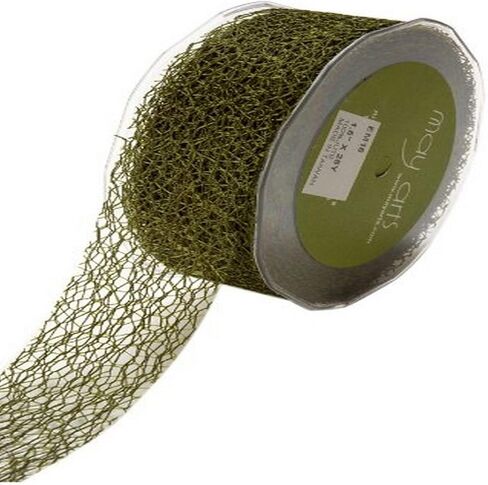 May Arts 1-1/2-Inch Wide Ribbon, Olive Net in Saudi Arabia