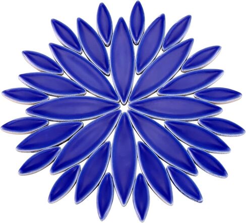 Yoption Petal Mosaic Philes for Harps ، 200g زهرة ورقة الخزف السيراميك قطع البلاط لمستلزمات الفسيفساء ، ديكور في الهواء الطلق DIY الفسيفساء (أخضر) in Kuwait
