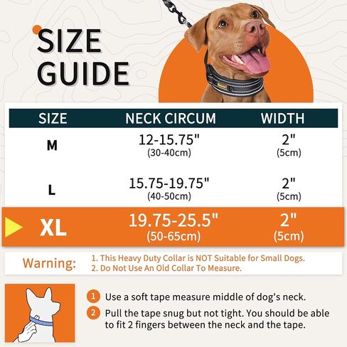 Mayerzon 2 Inch Wide Martingale Collar for Large Medium Dogs, Reflective Walking Training No Pull Collar for Pitbull German Shepherd Rottweiler Doberman, Adjustable Heavy Duty Thick Nylon with Buckle in Kuwait