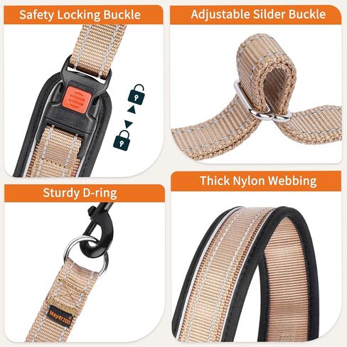 Mayerzon 2 Inch Wide Martingale Collar for Large Medium Dogs, Reflective Walking Training No Pull Collar for Pitbull German Shepherd Rottweiler Doberman, Adjustable Heavy Duty Thick Nylon with Buckle in Kuwait