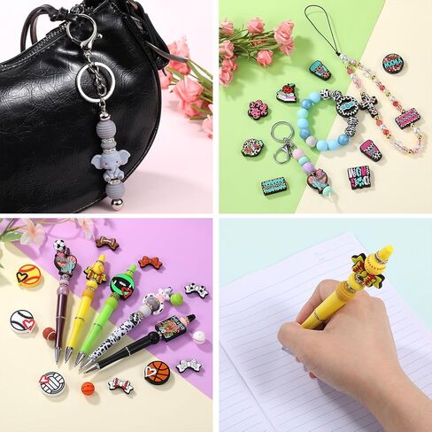12Pcs 3D Silicone Beads Bulk Silicone Beads Animal Silicone Beads Silicone Pen Beads for DIY Keychain Beaded Pen Jewelry Making(Highland Cattle) in Saudi Arabia