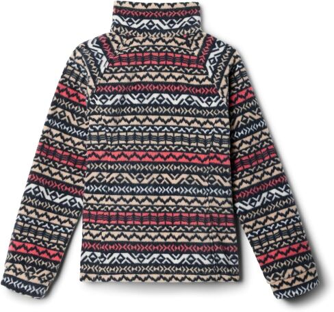Columbia Youth Girls Benton Springs II Printed Fleece, Hot Coral Hinterland, Medium in Saudi Arabia