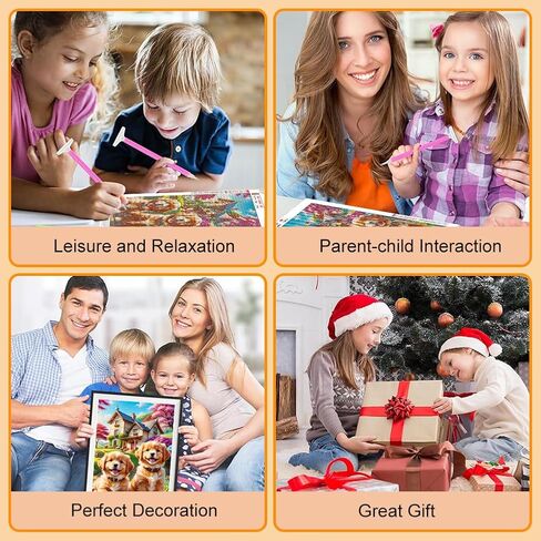 WSLWXSHM مجموعات الطلاء الماس للبالغين ، وجولة الكلب الكامل الحفر مجموعات فن الماس ، 5D DIY الطلاء مع الحرف الماس لهدايا تزيين الجدار المنزلي 12 × 16 بوصة حيوان in Kuwait