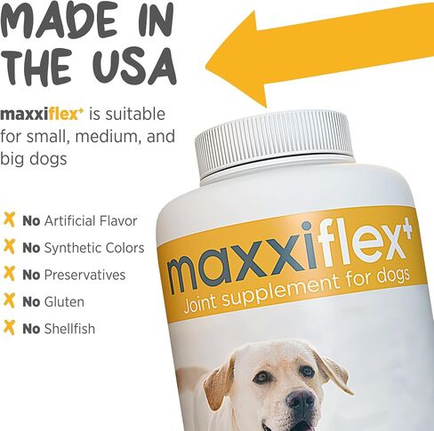 maxxipaws - maxxiflex+ Hip & Joint Supplement for Dogs with Glucosamine, Chondroitin, MSM & Collagen | Mobility, Flexibility & Discomfort Support | Senior, Adult & All Breeds | 120 Tablets in Saudi Arabia