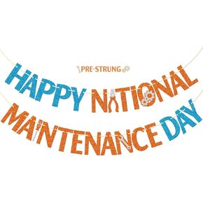 Happy National Maintenance Day Banner, Maintenance Day Appreciation Decor, National Maintenance Day Party Decorations