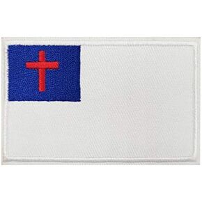 Cute-Patch Christian Flag Embroidered Iron On Patch