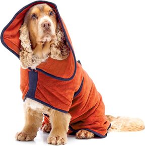 Luxurious Dog Robe - Dog Bathrobe Double-Layer, Ultra Absorbent - Dries Your Pooch in Minutes! Super Soft Towel and Bath Robe All in One (M, Dusty Pink) in Kuwait