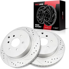 Torchbeam 12.11 inch (307.6mm) Rear Brake Rotors - Brake Kit for 2004-2012 Pathfinder,2pcs Automotive Replacement Disc Brake Rotor,31429