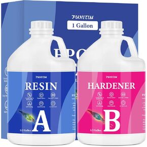 Epoxy Resin 1 Gallon - Crystal Clear Epoxy Resin Kit - Self-Leveling, High-Glossy, No Yellowing, No Bubbles Casting Resin Perfect for Crafts, Table Tops, DIY 1:1 Ratio