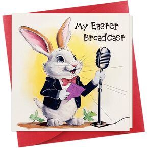 WhatSign Happy Easter Cards for Grandson Easter Gift Cards for Kids Easter Eggs Bunny Grandson Easter Greeting Cards for Grandchildren from Grandparents Grandson Spring Easter Gift Cards with Envelope