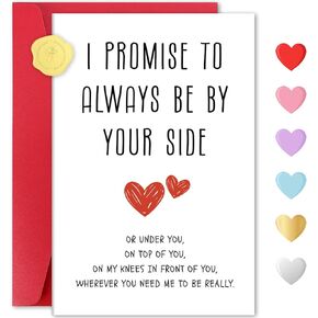 Funny Valentines Day Card Gifts for Him Her, Romantic Valentine's Day Gift for Husband, BF, Fiance, Wife, GF or Fiancee, Unique Valentines Card for Men or Women, Anniversary Birthday Card Gifts, I Promise to Always Be by Your Side