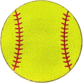 1 pc Large Soccer Iron on Patches,Glitter Sequin Patches for Clothes, Embroidered Fabric Patches for Clothing Jean Jacket Backpack Game Day Decorative Applique Embellishment(Soccer)