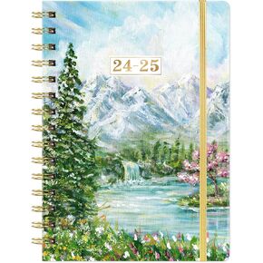 Makapoo Planner - 2024-2025 Academic, Weekly/Monthly Planner - July 2024 to June 2025 - 6.4" x 8.5" Oil Painting