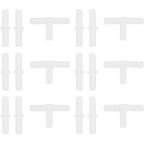 ECSiNG 30PCS Aquarium Airline Connectors Air line Tube Plastic Connector Aquarium Staight Connector I Connector T Connector for Air Line Tube 4/6mm Pump Fish Tank Pond Plastic