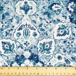 Stitch & Sparkle 100% Cotton 44" Magic Carpet Sewing & Craft Fabric by The Yard, Blue and White