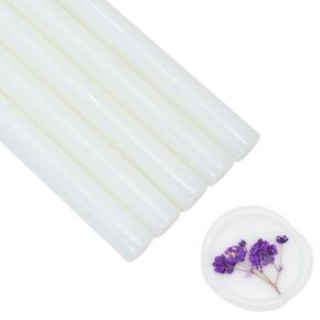 Glue Gun Wax Seal Sticks Frosted Translucent, Andotopee 10pcs Vintage Sealing Wax Sticks for Wax Seal Stamp, 0.43 X 5.3" Premium Wax Seal Wax Sticks for Wedding Invitation Envelope Seal Stickers DIY