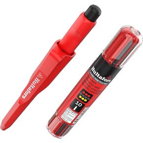 Hultafors Tools Dry Marker & Refill Blister Pack HDM STRT - Graphite, Red & Yellow