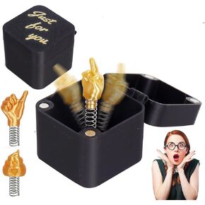 Middle Finger in a Box, Middle Surprise Finger Gift Box, 3D Printed Spoof Hand Prank Pop Up Gift with Box for Adults, Gag Gift Box, Annoying Gift Box, Funny Prank Gift Box for Office Desktop Decor 1Pc