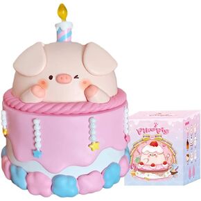 Piko Pig Dessert Series Blind Box Toys for Girls Kawaii Figures Action Cute Model Birthday Gift Guess Blind Bag Random Collection Toys Collectible Desktop Ornaments（1 Pack）
