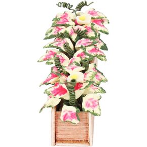 VBESTLIFE Dollhouse Rectangle Flower Pot,1/12 Scale Miniature Rectanglar Planter Box Decor for Doll House Ornament Dollhouse Accessories