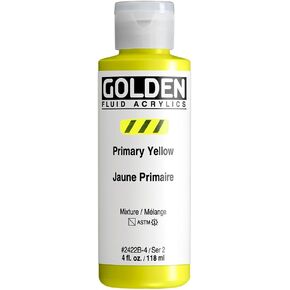 Golden Fluid Acrylics - Primary Yellow - 4 oz Bottle