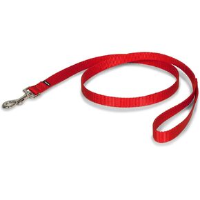 PetSafe Nylon Dog Leash – Strong, Durable, Traditional Style Leash with Easy to Use Bolt Snap – 3/4" x 4', Red