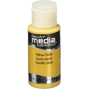 Deco Art Media Fluid Acrylic Paint, 1-Ounce, Yellow Oxide