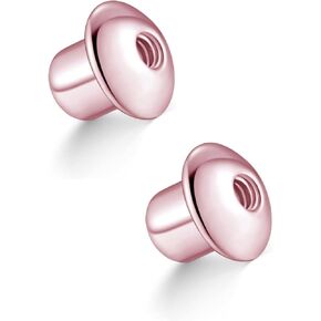 1PCS 925 Silver Earring Screw Backs Replacements, Earring Backs Hypoallergenic, Secure Ear Locking for Stud Earrings for Screw Posts (Rose Gold)