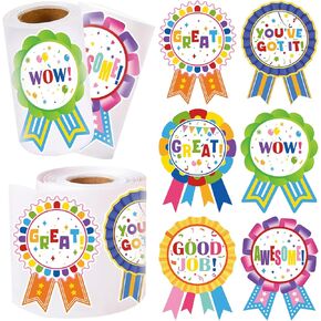 Potty Training Stickers Roll - 2 Rolls Motivational Badge Reward Stickers with 12 Designs Good Job Sticker Reward Stickers for Kids Kindergarten Teacher School Stickers Encourage Supplies