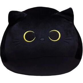 Mini Mochi Black Cat Plush: Soft Cute Cat, Plush Stuffed Animal Kawaii Cushion – Great Gift for Home Decor, Birthdays, Valentine's Day, Accessories (KeyChain)