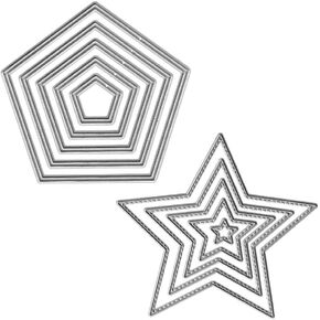 Metal Hollow Geometric Cutting Dies,Square Die Cuts Embossing Stencils Template Mould for Card Scrapbooking and DIY Craft Album Paper Card Decor