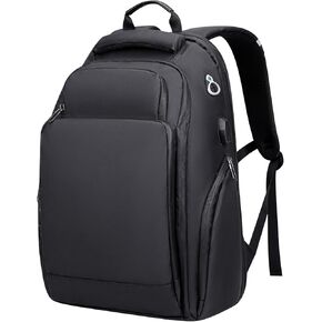 WITZMAN Laptop Backpack for Men Large Business Backpack with USB Charging Port Water-resistant Work Backpack(BN006 Black)
