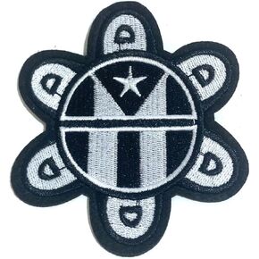 Puerto Rico Taíno Sun Clothing Accessories Iron-On & Sew-On Patch – Perfect for Jackets, Backpacks, Hats, Shirts, Jeans & More – Easy to Use, Durable Embroidery