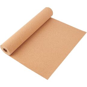 BENECREAT 137.8x15.7 Inch Cork Board Roll, 1mm Thick Rectangular Natural Cork Piece, Cork Sheet Roll for Bulletin Boards, Wall Decorations, DIY Crafts