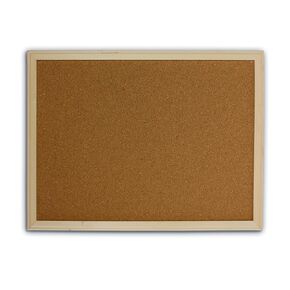 Flipside Products 18" x 24" (1.5' x 2') Cork Bulletin Board, Natural Wood Framed, Message and Vision Board, Memo Pin, Hanging Wall Mounted