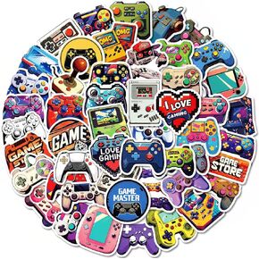 50pcs Cool Neon Stickers, Water Bottle Stickers Waterproof Vinyl Stickers, Stickers for Laptop Skateboard Journal Notesbook Phone Cup Guitar Luggage etc Sticker Pack for Kids Adults Teens