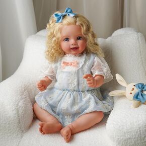 BABESIDE Lifelike Reborn Baby Dolls Girl, 20 Inch Newborn Real Life Soft Realistic Poseable Doll Soft Vinyl and Cloth Body with Feeding Kit Gift Box for Kids Age 3+