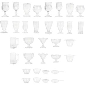 Totority Mini Drinking Glasses Mini Cups Mini Food Container Cup Mini Wine Cup Dollhouse Kitchen Accessories Small House Cups Dollhouse Miniatures Miniature Toys Miniature Cup Water Cup Tea Cups