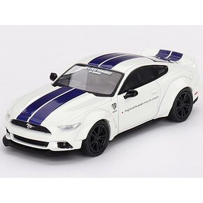 GT LB-Works White with Blue Stripes Limited Edition to 3600 Pieces Worldwide 1/64 Diecast Model Car by True Scale Miniatures MGT00646