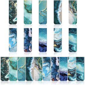 20 Pcs Magnetic Bookmarks for Women Ocean Patterns Magnet Page Markers Assorted Book Markers Magnetic Page Clip for Students Teachers Reading