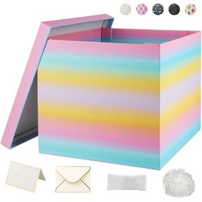 YINUOYOUJIA Large Gift Box 12x12x10Inch,Pink Gift Boxes with Lids for Presents,Cute Box,Birthday Gift Box,Gift Packaging for Valentine's Day,Mother's Day,Christmas,Anniversaries.